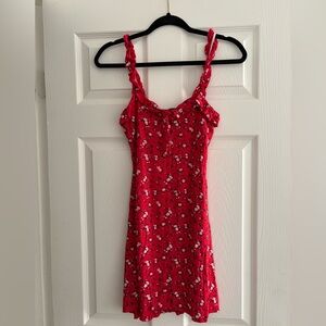 PrettyLittleThing Red Floral Dress